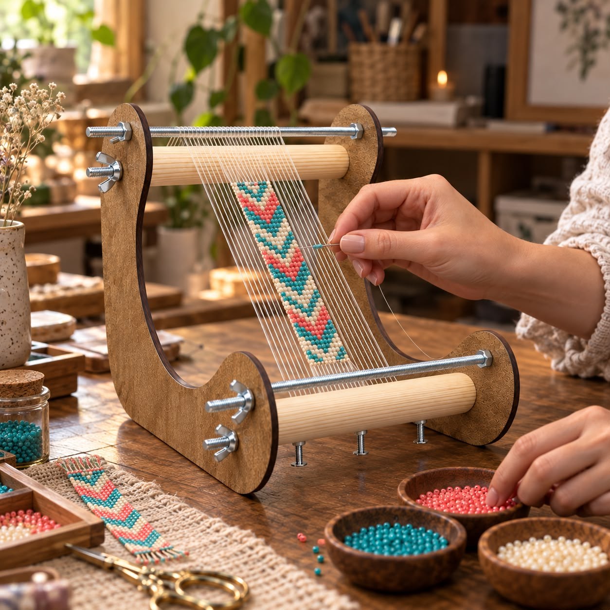 Yeni Nesil Bead Loom Dik Dokuma Tezgahı