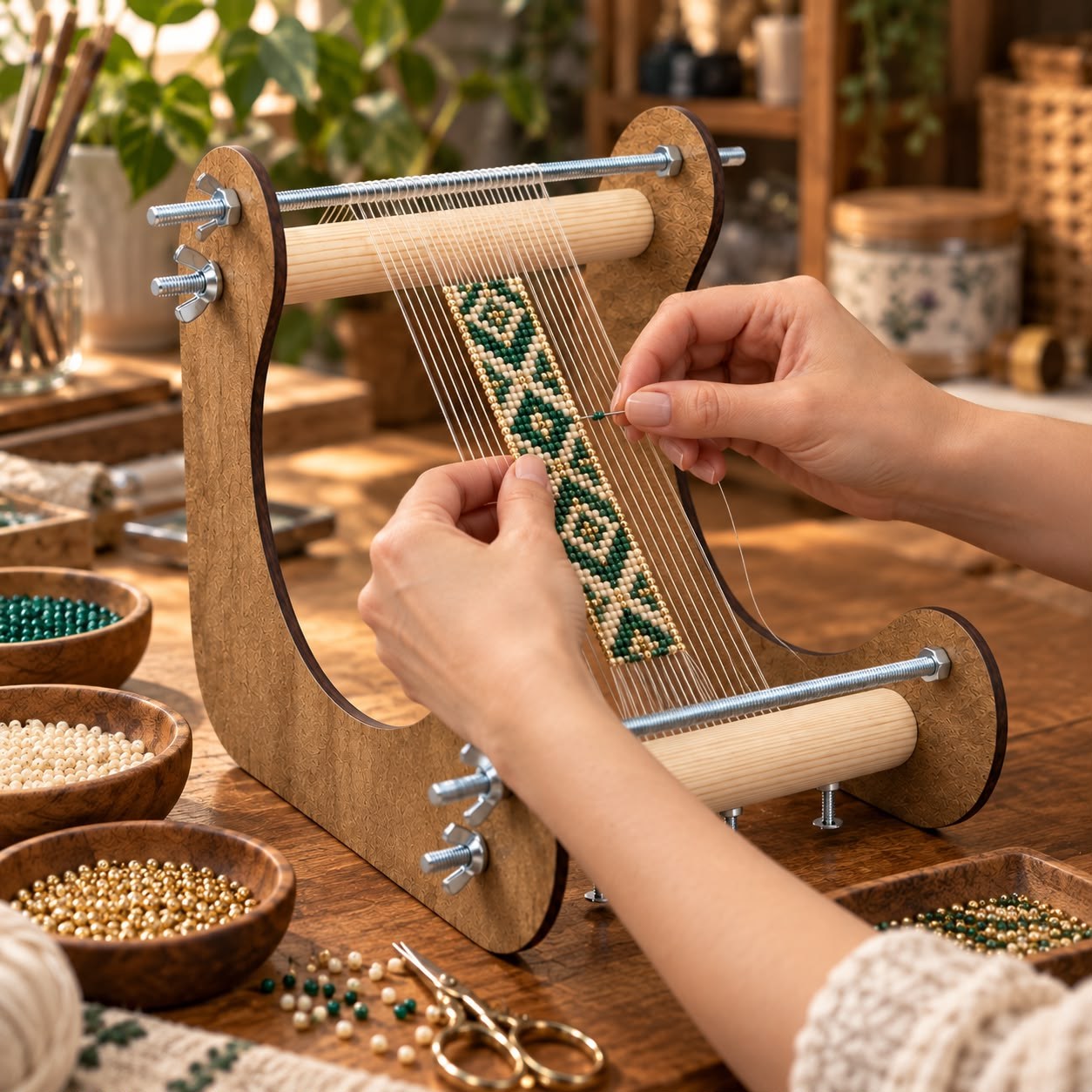 Yeni Nesil Bead Loom Dik Dokuma Tezgahı