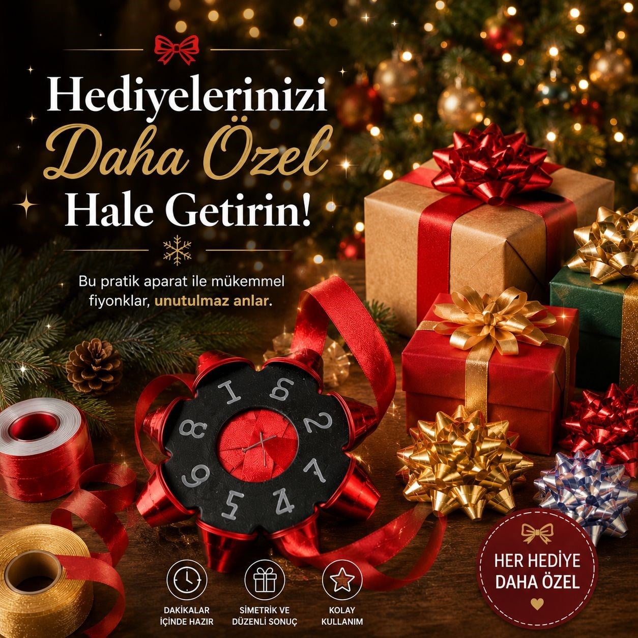Yıldız Fiyonk Yapım Aparatı – Kusursuz Hediye Süsleri Hazırlayın!
