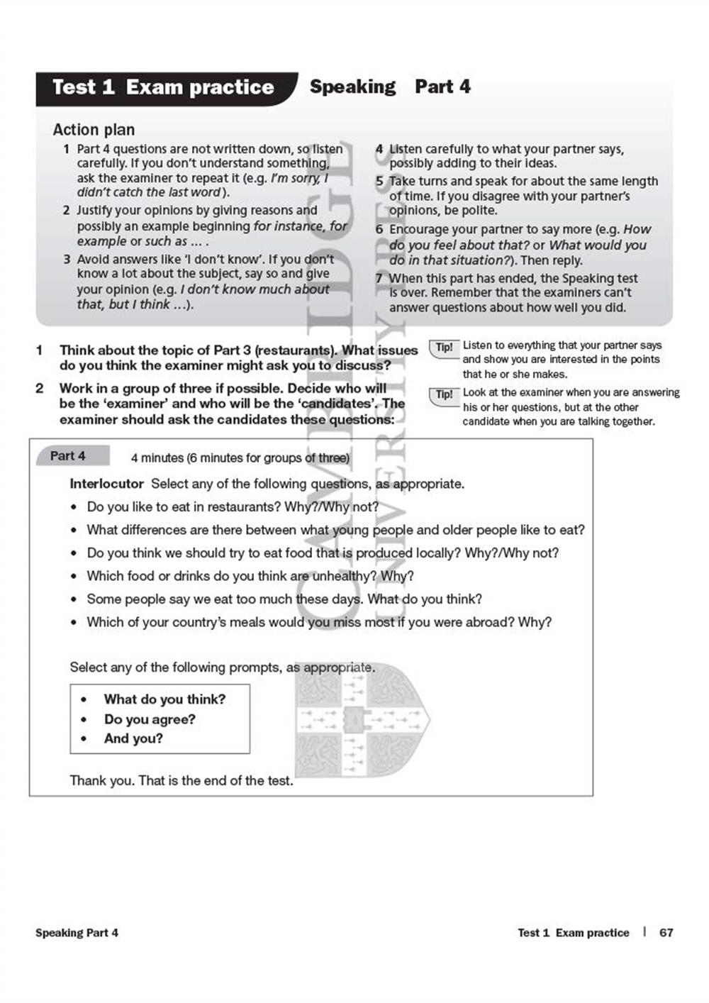 Advanced Trainer Six Practice Tests with Answers with Audio