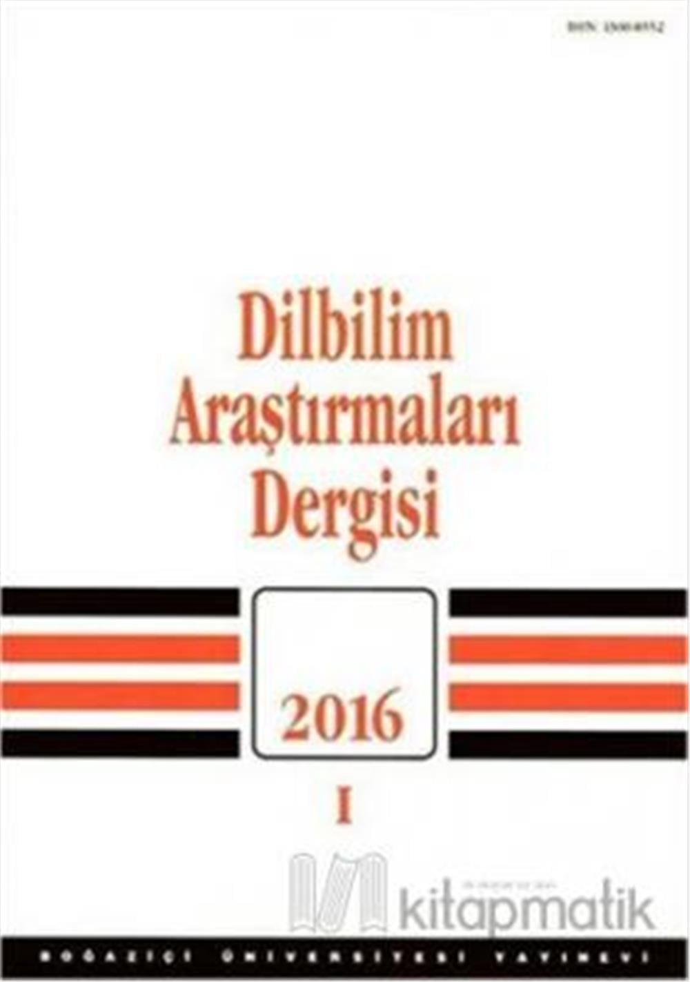 DİLBİLİM ARAŞTIRMALARI 2016-2 