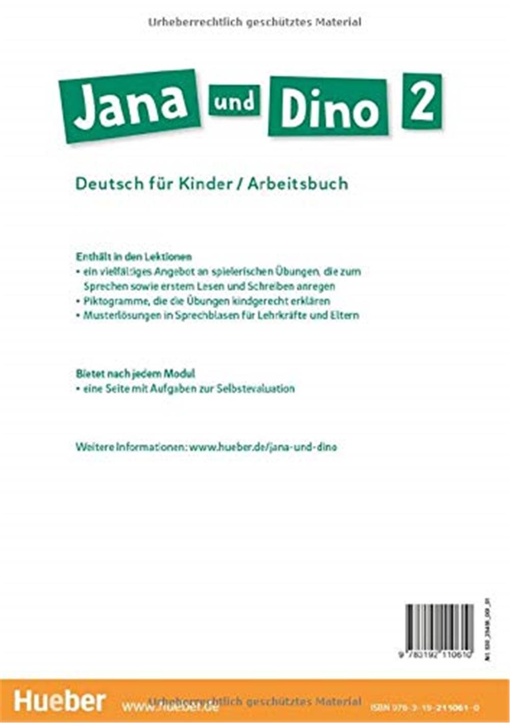 Jana und Dino 2: Kursbuch + Arbeitsbuch  Deutsch für Kinder.Deutsch als Fremdsprache 
