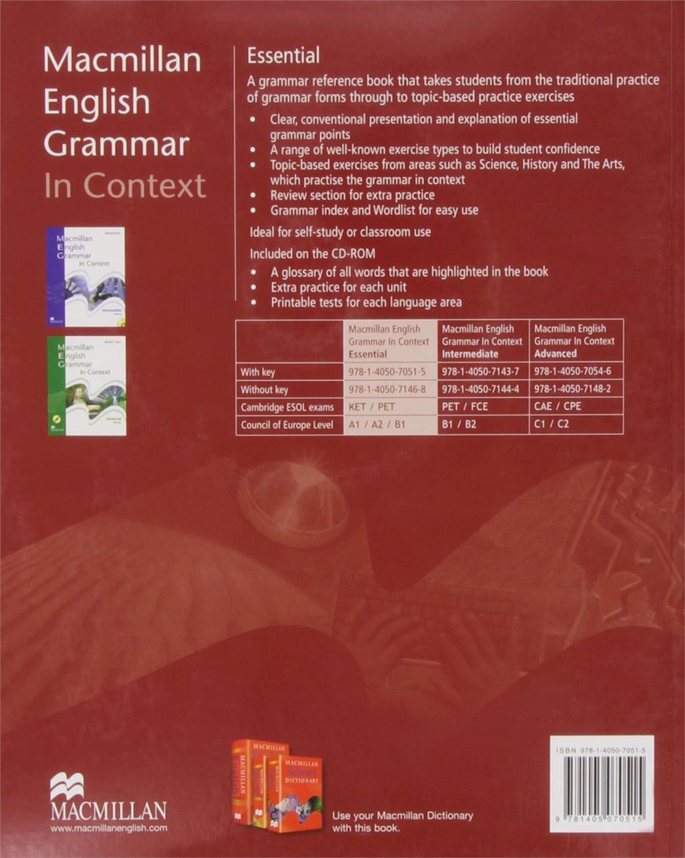 Macmillan English Grammar in Context Essential with Key and CD-ROM Pack
