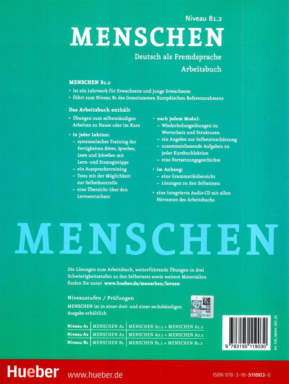 Menschen B1.2 Kursbuch + Arbeitsbusc + DVD