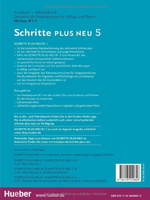 Schritte Plus 5 Neu B1.1: Kursbuch + Arbeitsbuch mit Audios online / Deutsch als Zweitsprache für Alltag und Beruf 