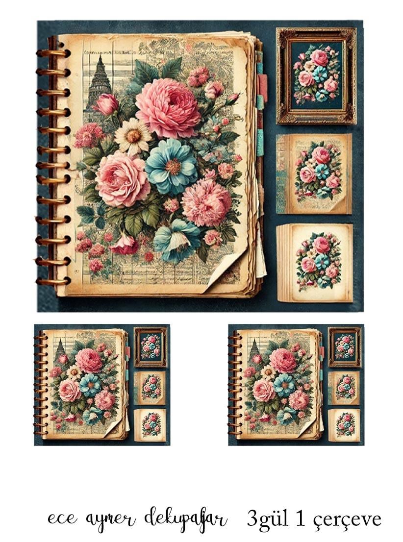 3 GÜL 1 ÇERÇEVE