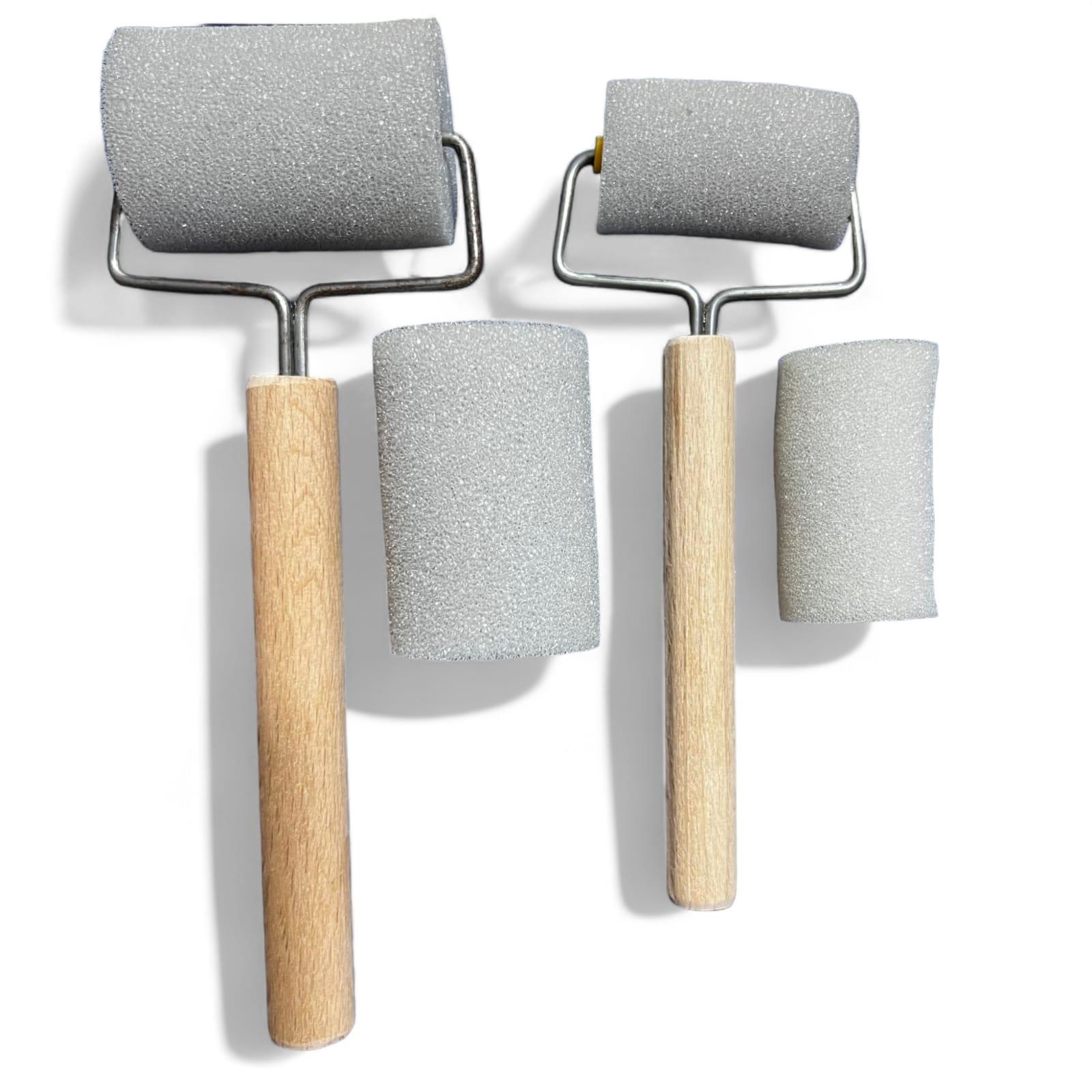 AHŞAP SAPLI SÜNGER RULO FIRÇA SET