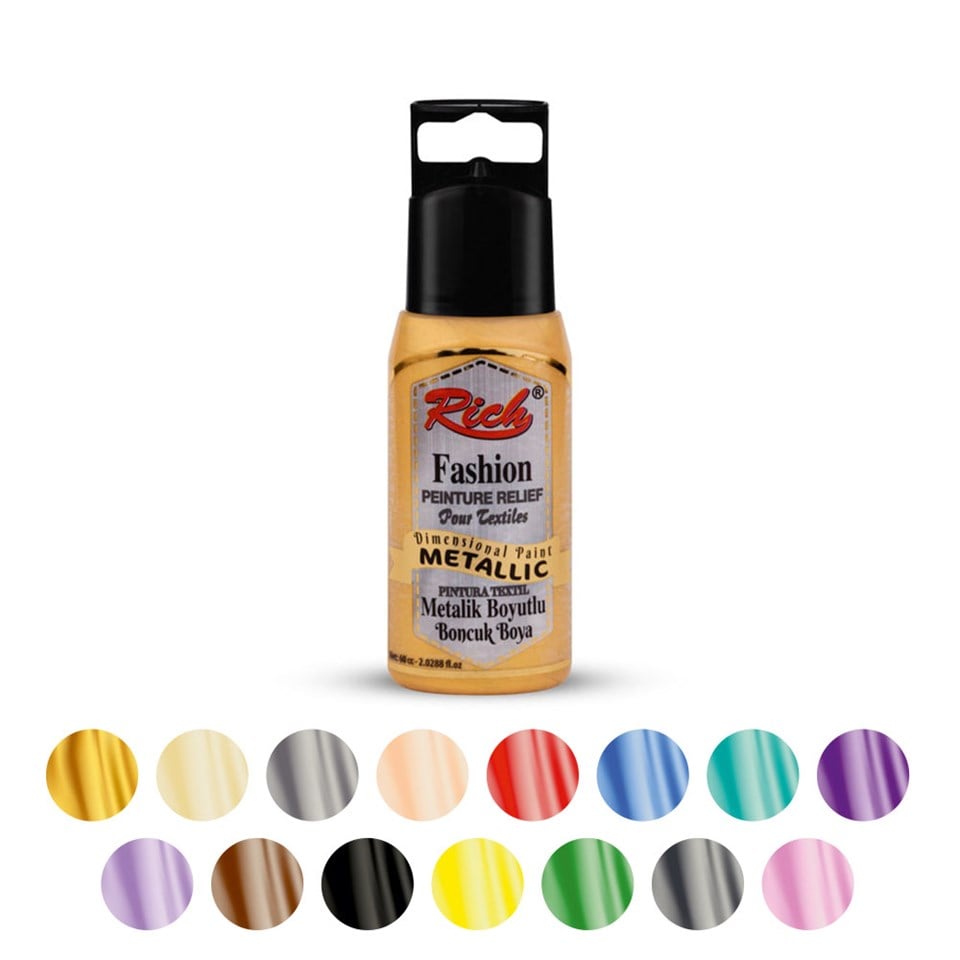 BOYUTLU BONCUK BOYA METALİK 60CC  GÜMÜŞ