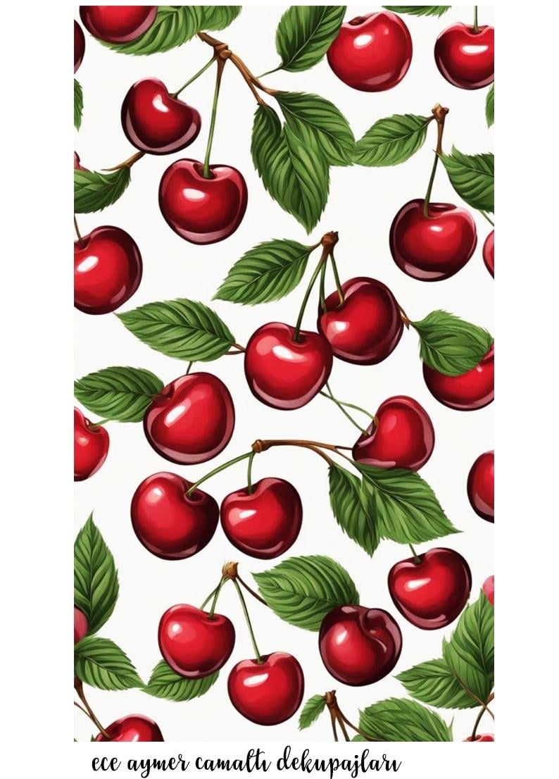 BÜYÜK KİRAZLAR CAM ALTI DEKUPAJ 