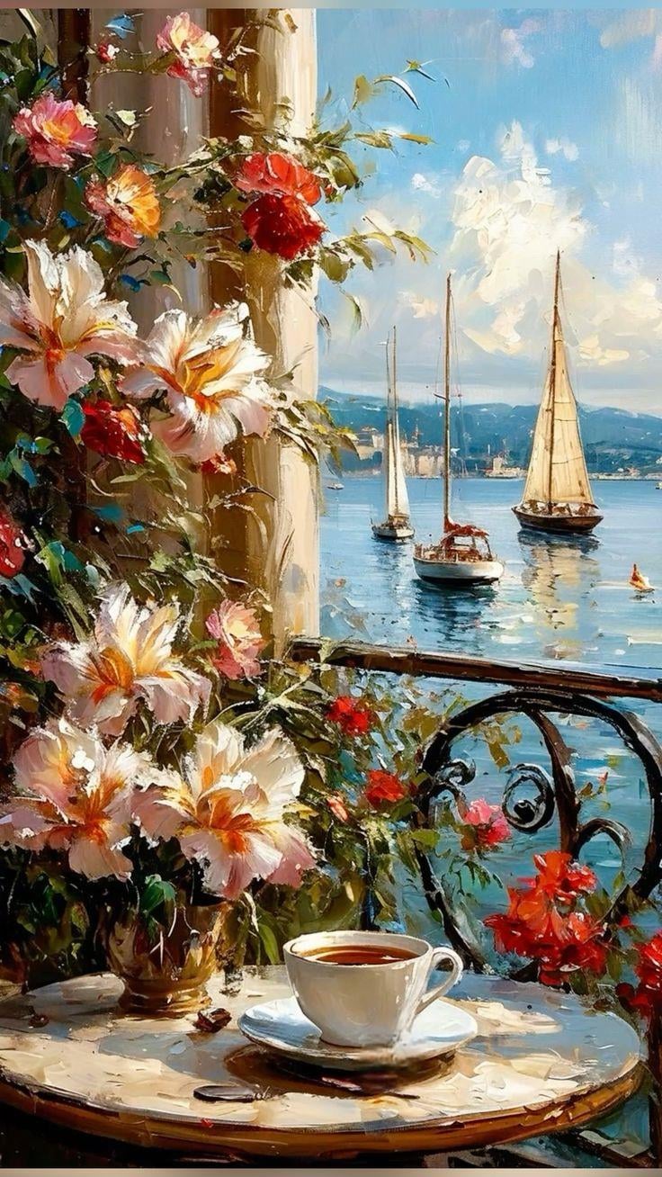 ÇİÇEKLİ BALKON MANZARASI