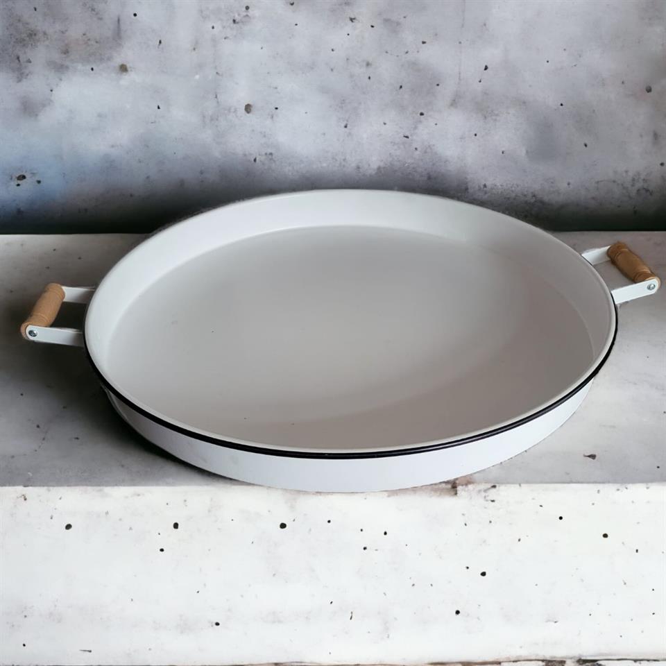 GALVANİZ BÜYÜK BEYAZ TEPSİ SİNİ