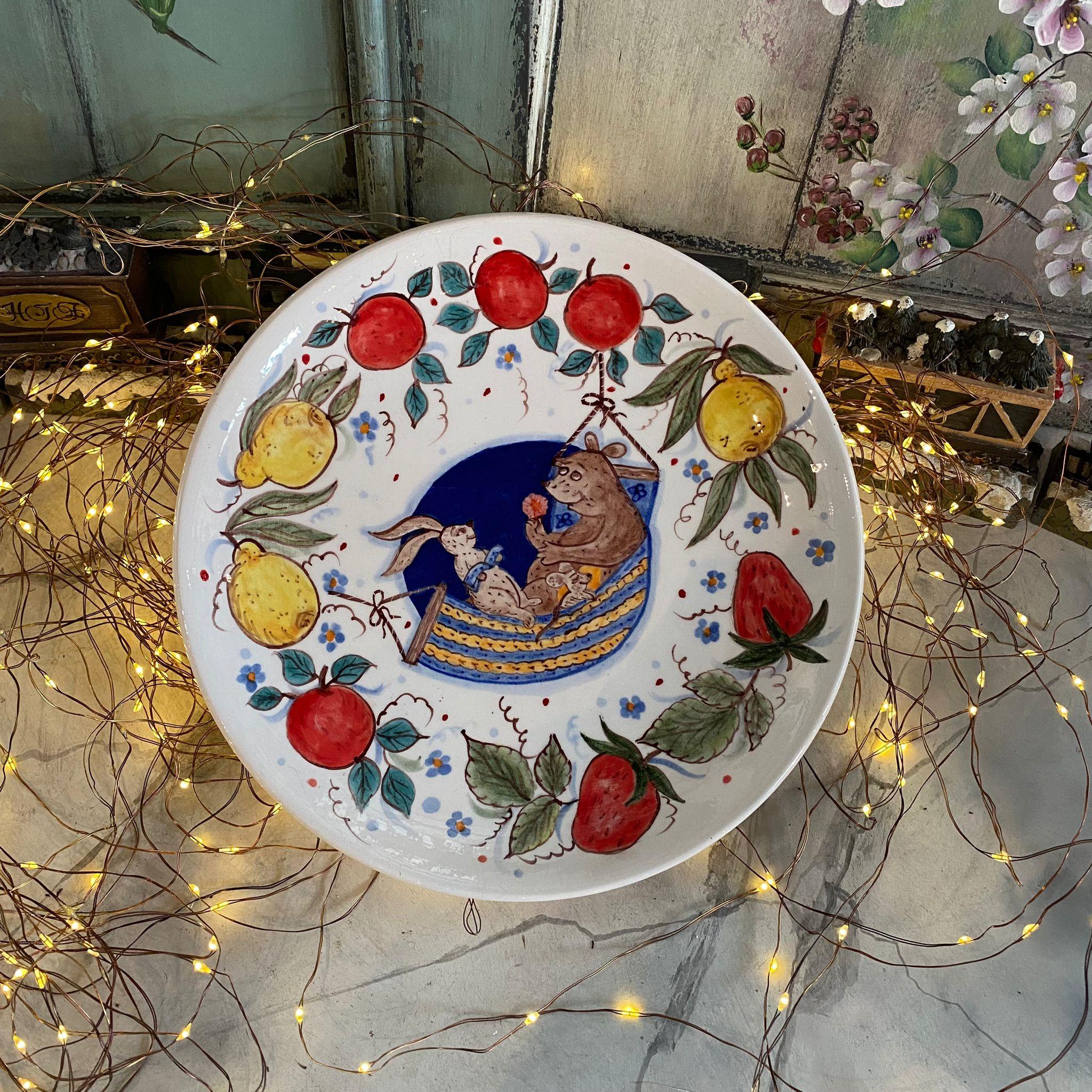 HAMAK DESENLİ ÇİNİ TABAK