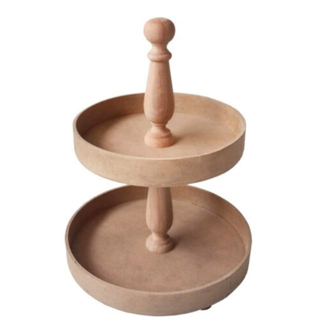 İKİ KATLI YUVARLAK SUNUM TABAĞI