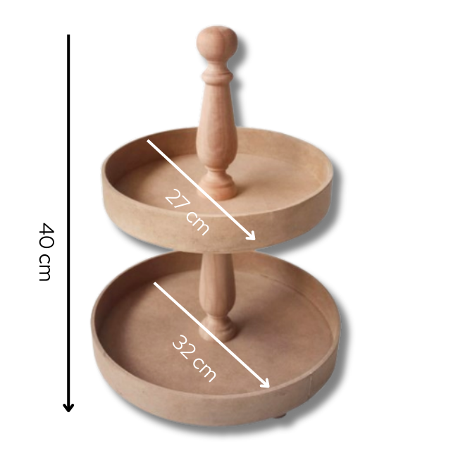 İKİ KATLI YUVARLAK SUNUM TABAĞI