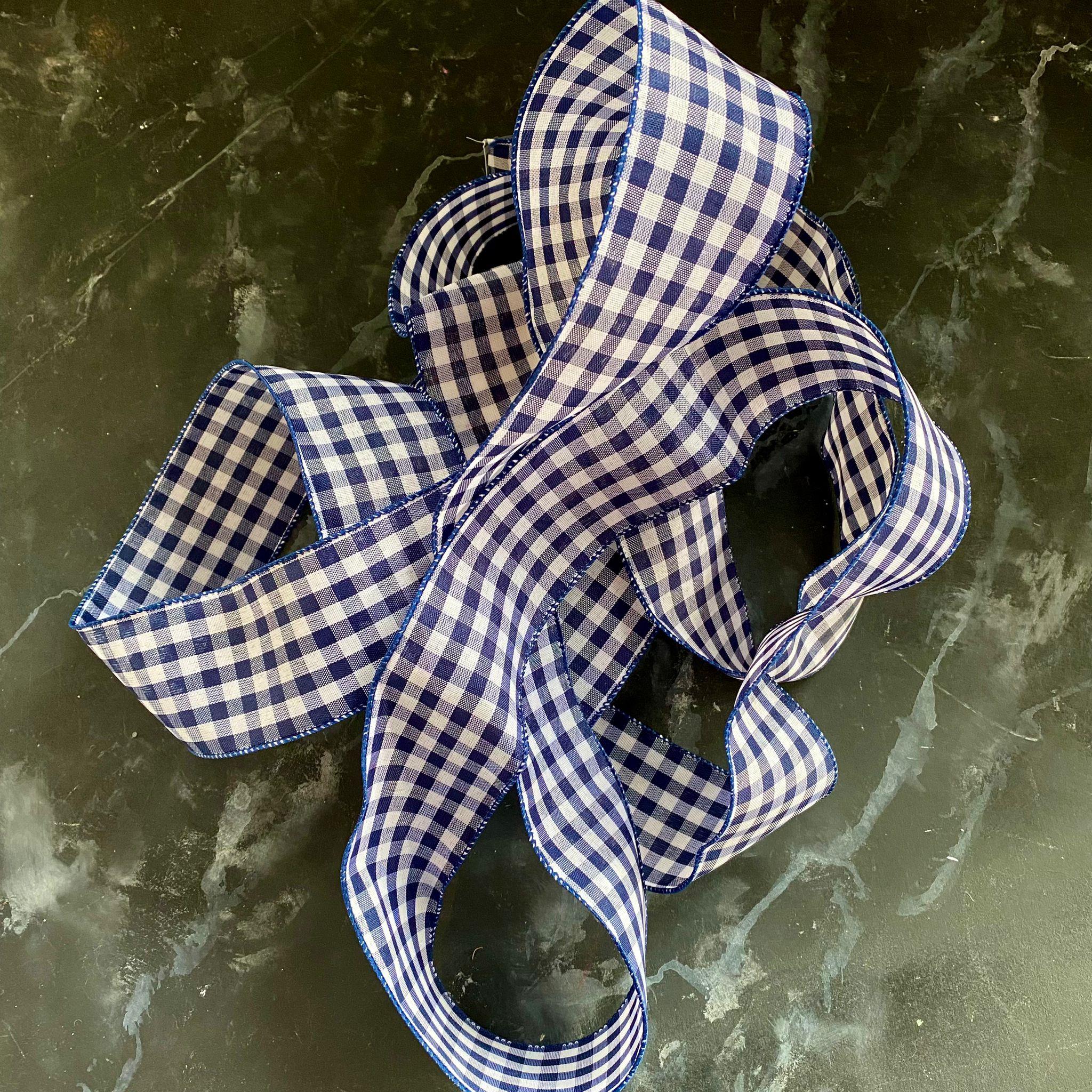 İTHAL KALIN LACİVERT EKOSE KURDELE