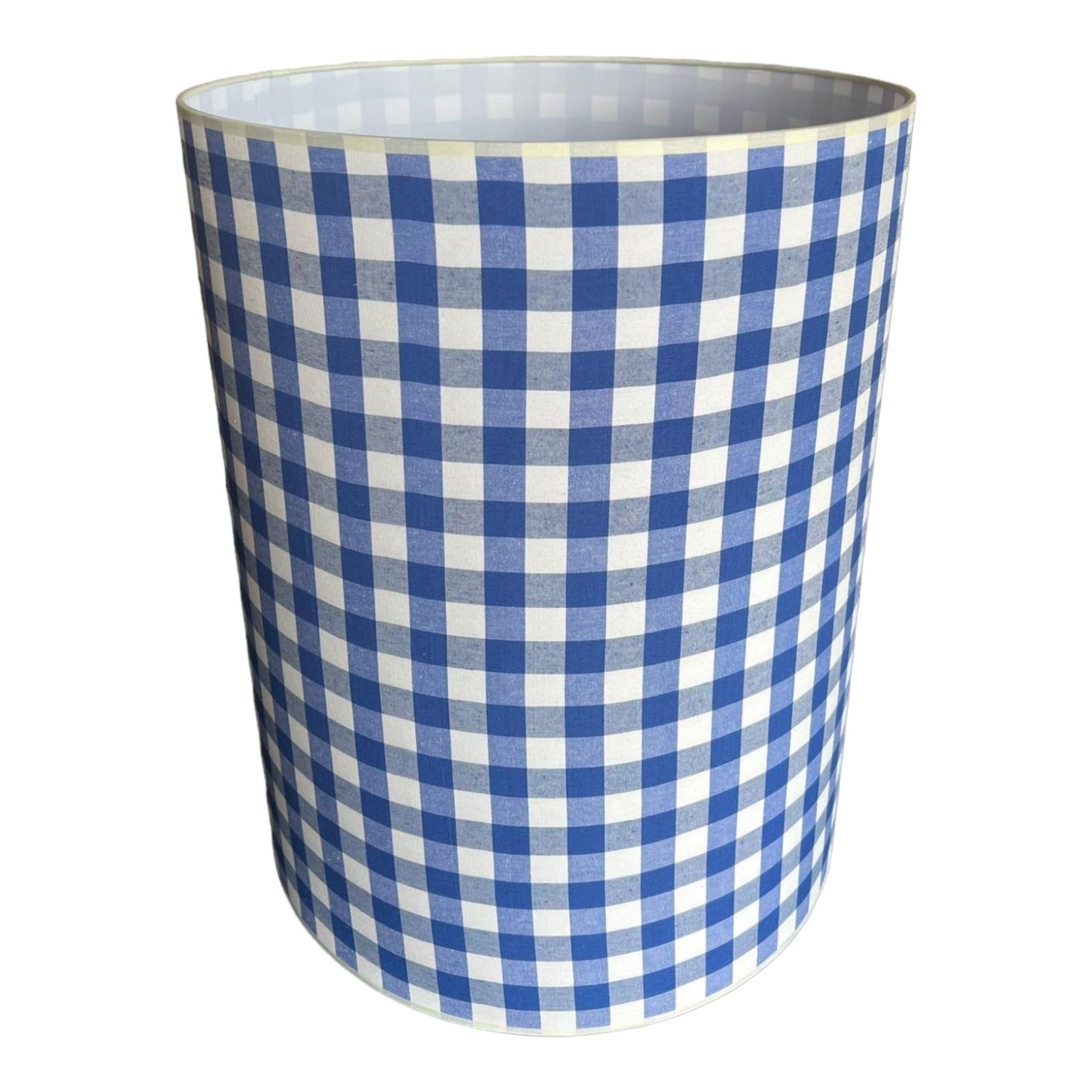 MAVİ BEYAZ EKOSELİ ABAJUR