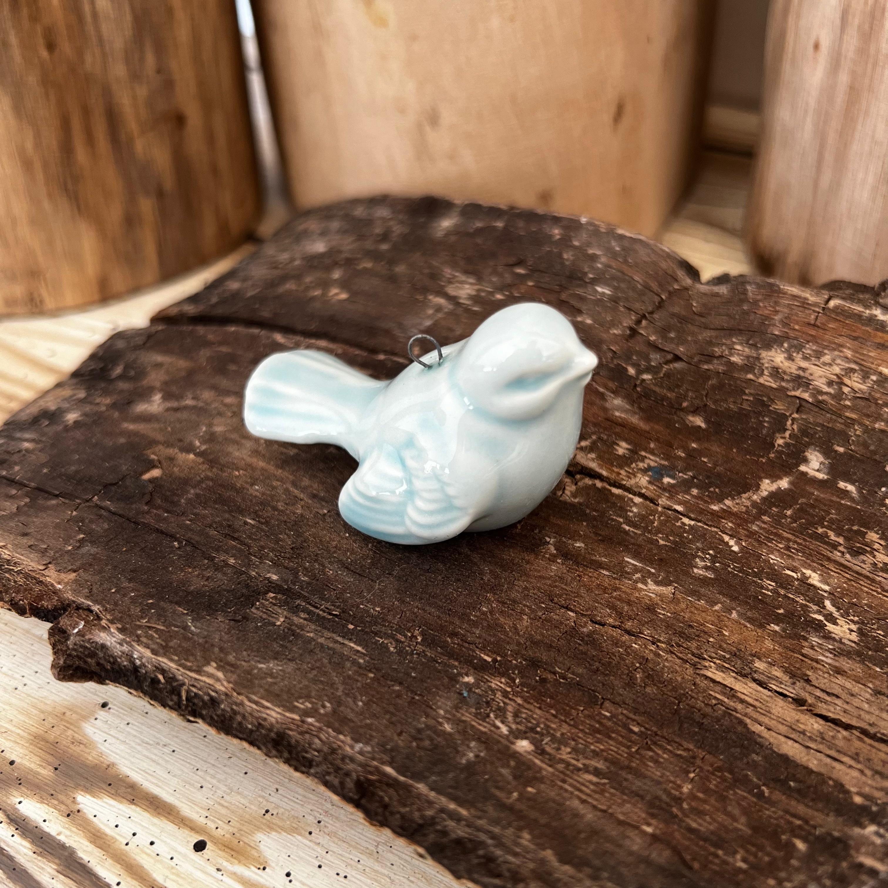 MAVİ SIRLI SERAMİK KUŞ