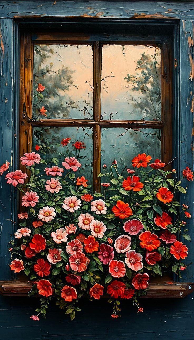 PENCEREDE ÇİÇEKLER