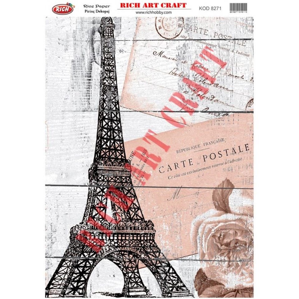 PİRİNÇ DEKUPAJ KAĞIDI KOD 8271