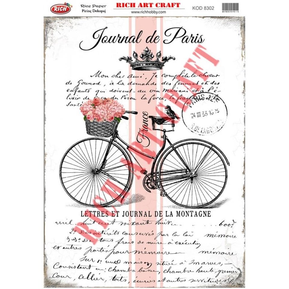 PİRİNÇ DEKUPAJ KAĞIDI KOD 8302