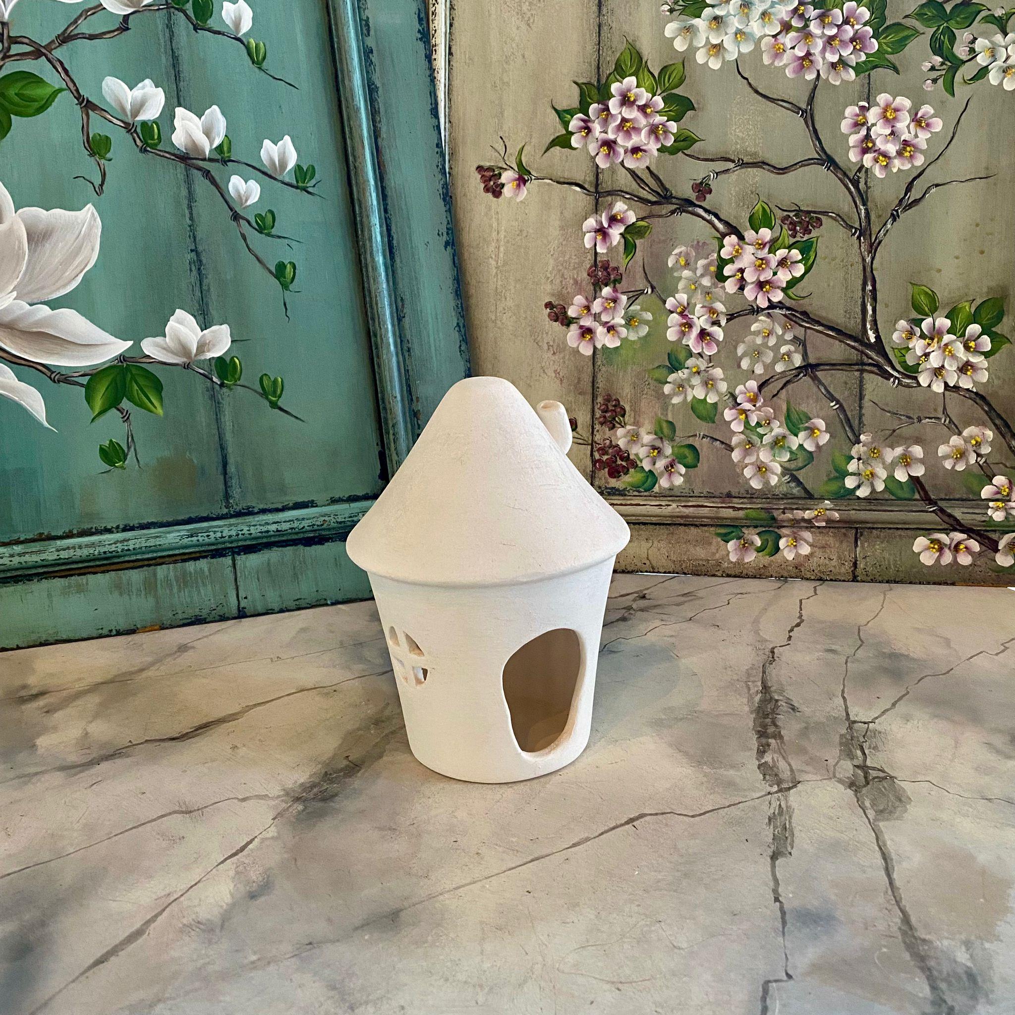 SERAMİK CAMLI KUŞ EVİ