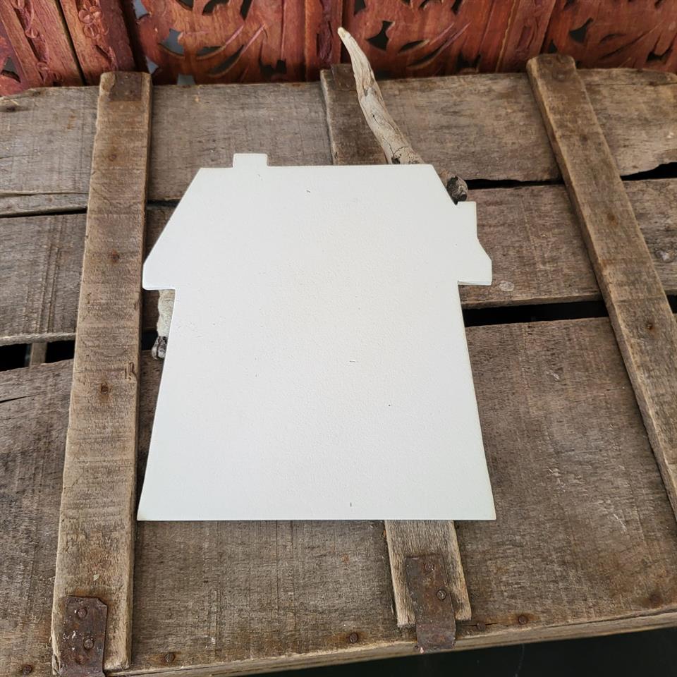 SERAMİK ÇİFT BACALI PLAKA EV 18CMX19CM