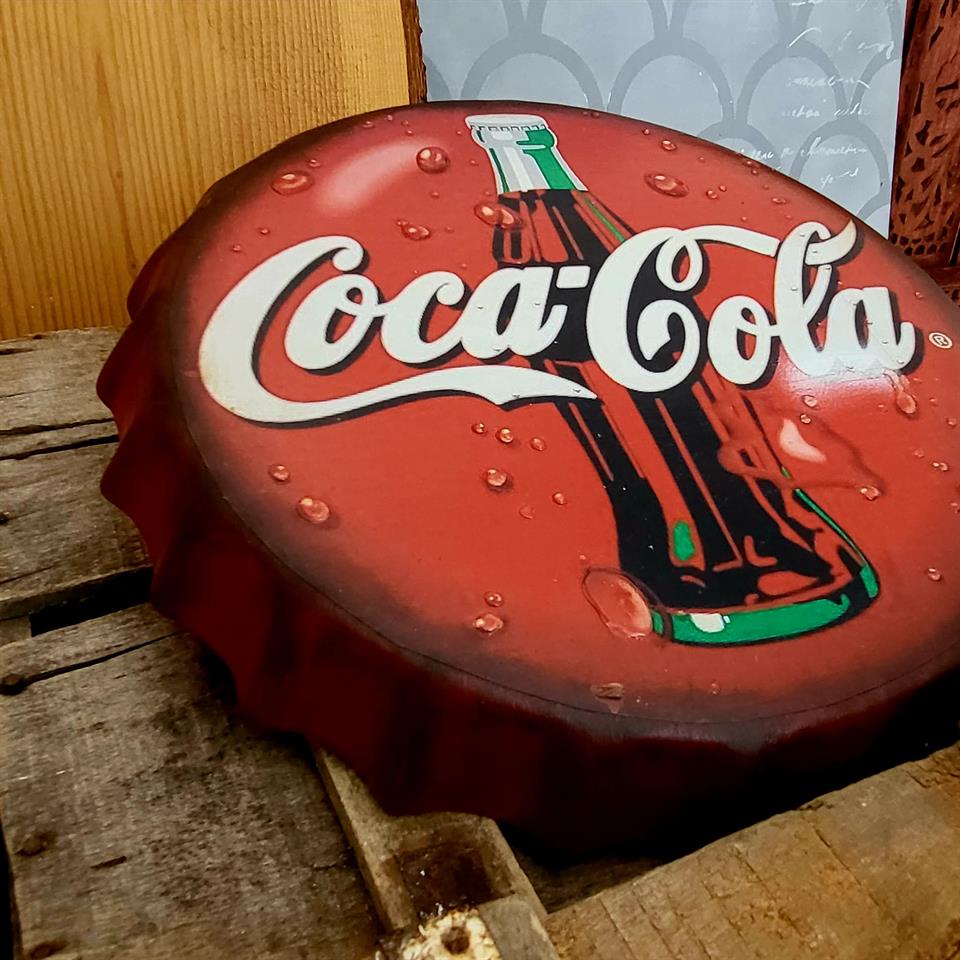 Seramik Coca Cola Kapağı Duvar Panosu
