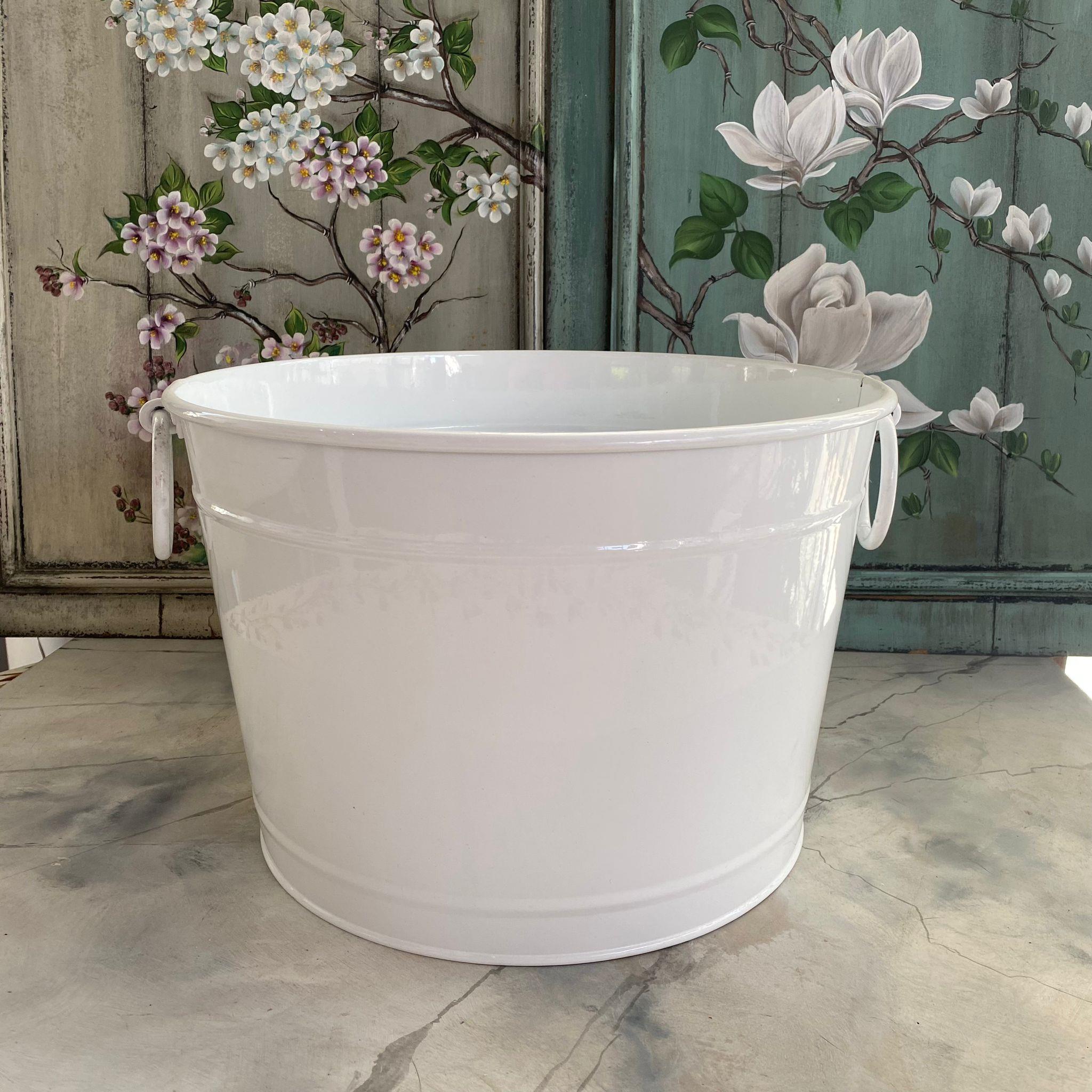 YUVARLAK BEYAZ BÜYÜK KOVA