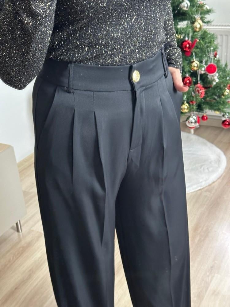 BELİ LASTİKLİ GENİŞ PAÇALI PANTOLON