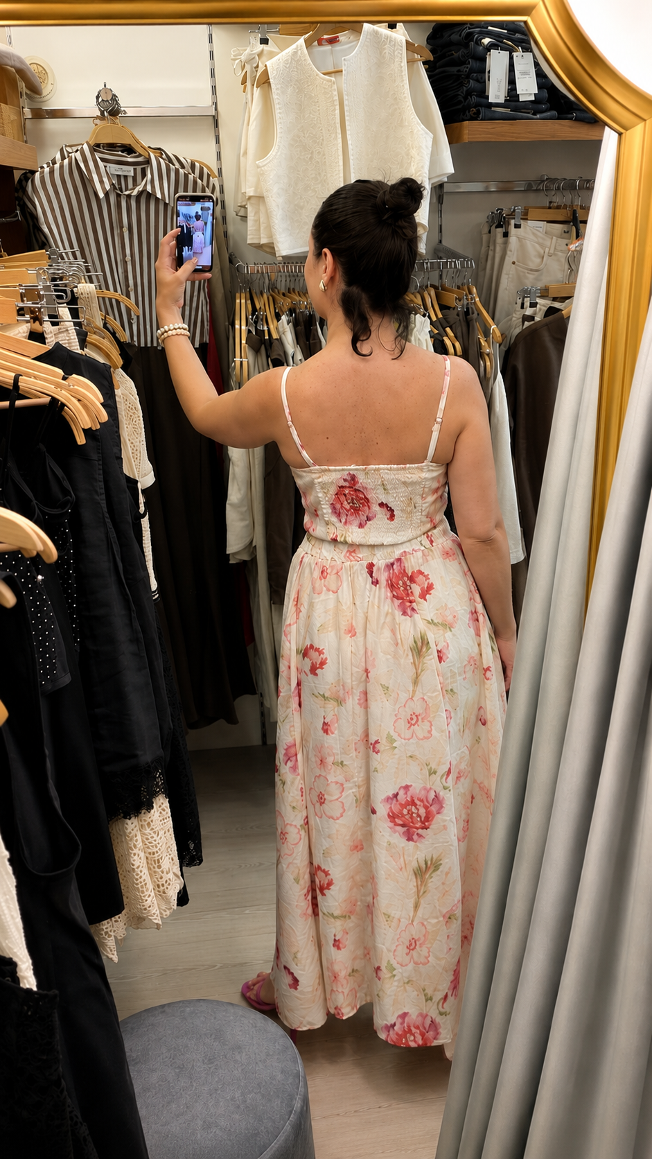 BÜSTİYERLİ FLORAL ÇİÇEKLİ TAKIM