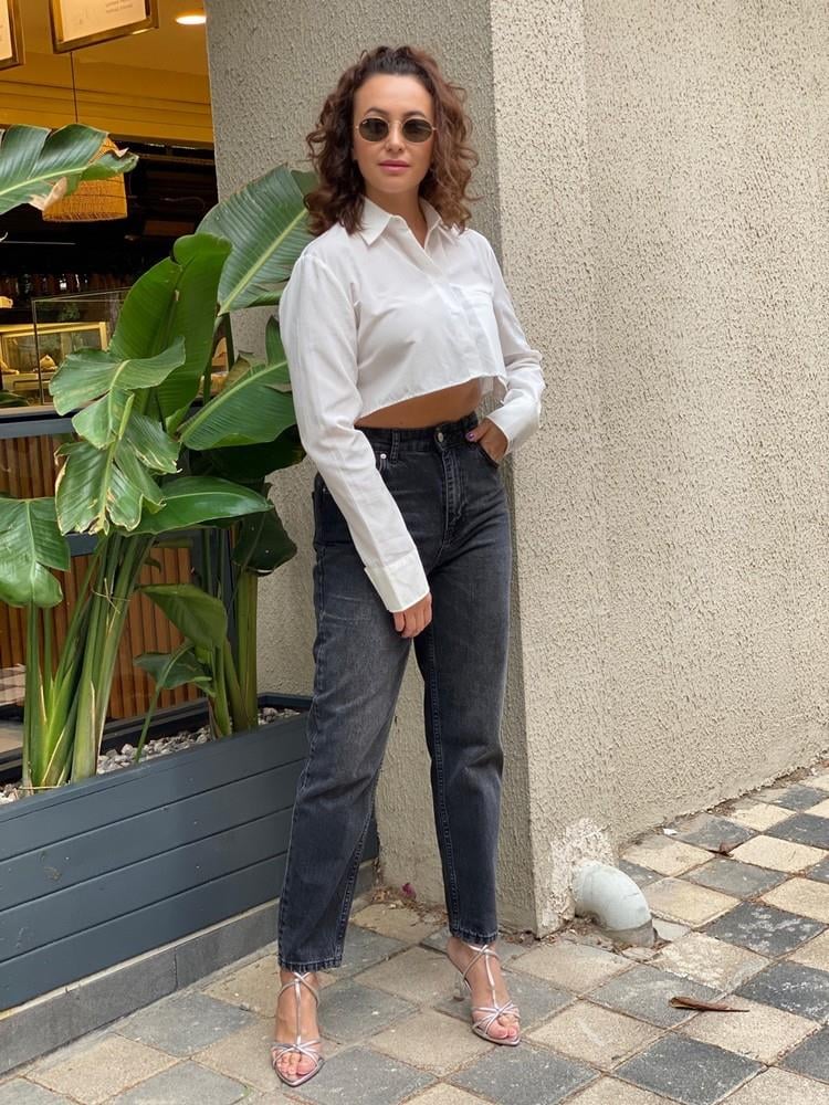 CEPLİ CROP GÖMLEK