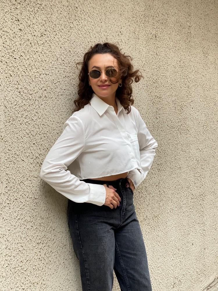 CEPLİ CROP GÖMLEK