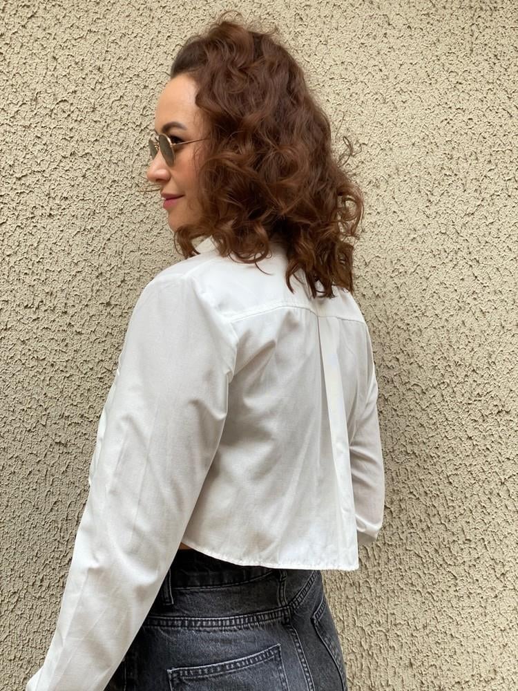 CEPLİ CROP GÖMLEK