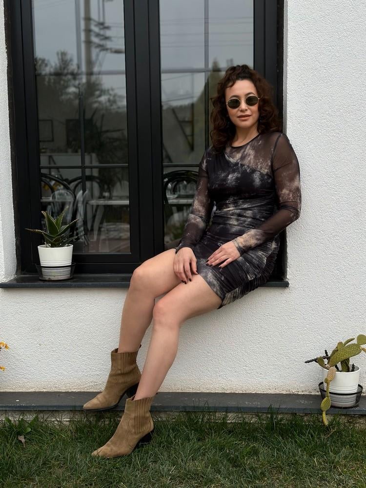 DRAPE DETAY TÜL ELBİSE