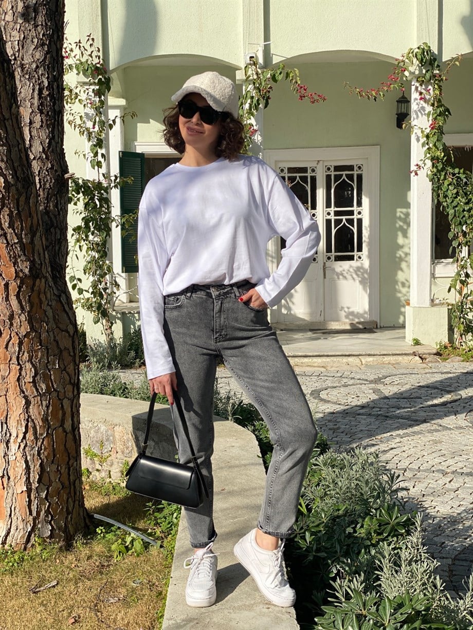 GRİ KAR GREY MOM JEAN