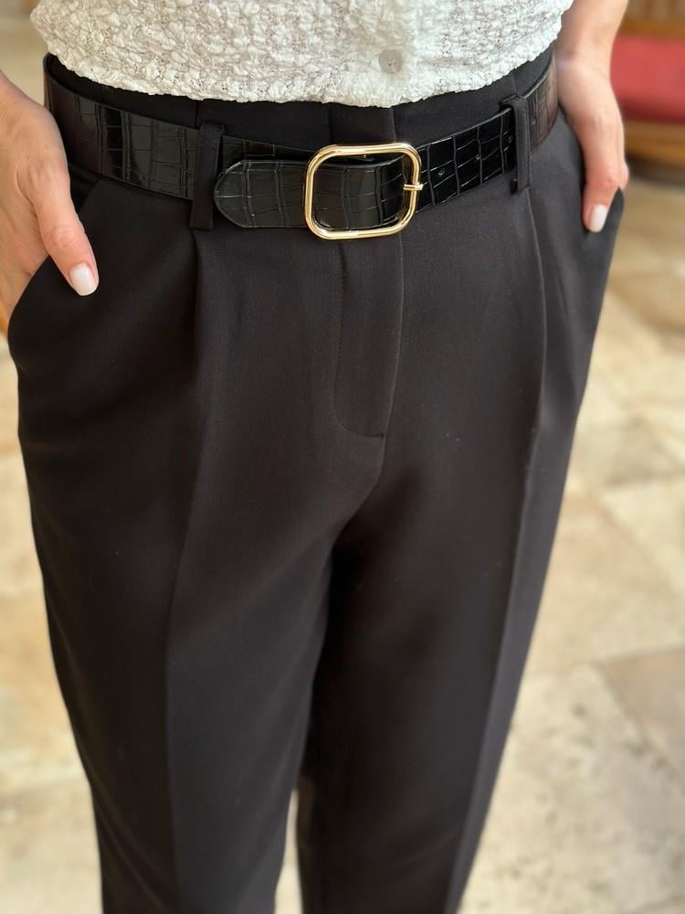 KEMERLİ FİT HAVUÇ PANTOLON