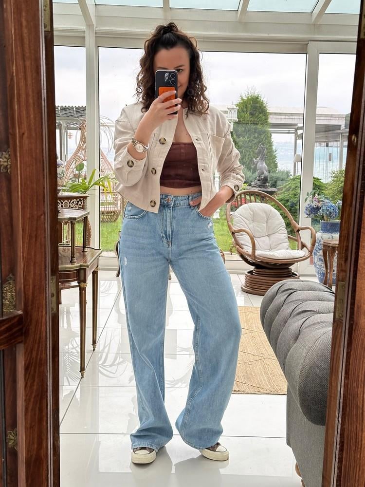 LAZERLİ STRAIGHT JEAN