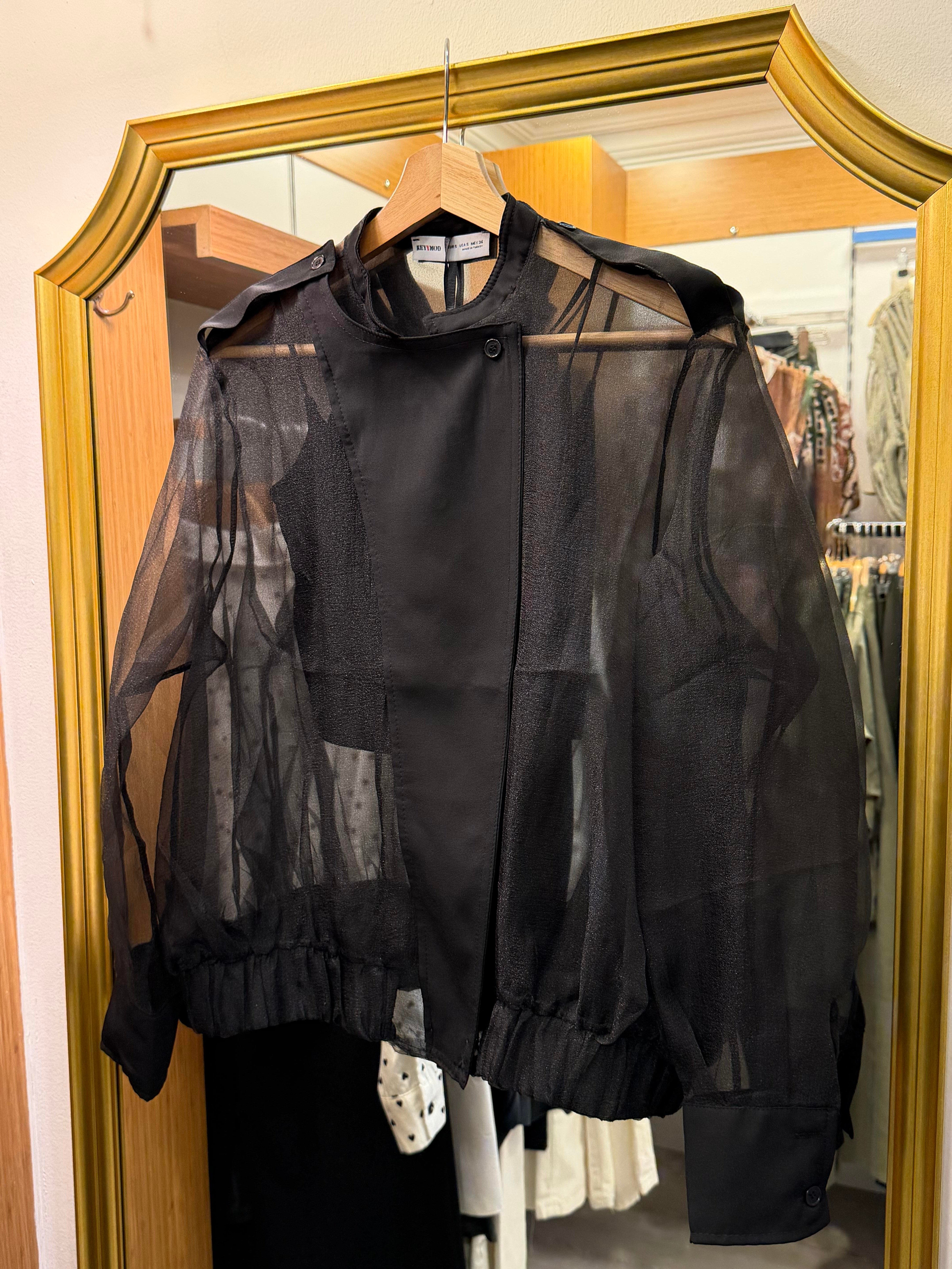 ORGANZE BOMBER CEKET