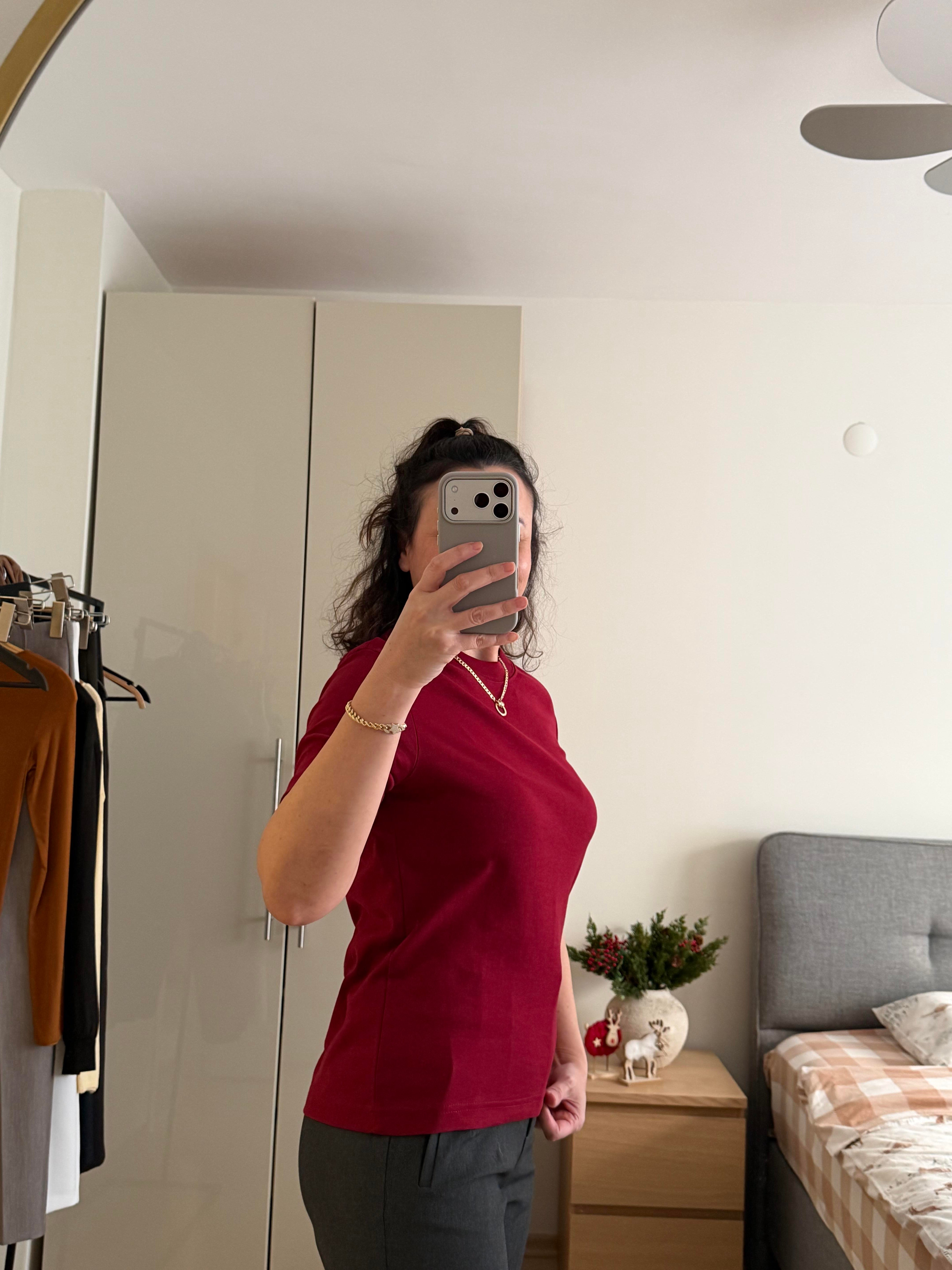 PAMUKLU KISA KOL BASİC TSHİRT