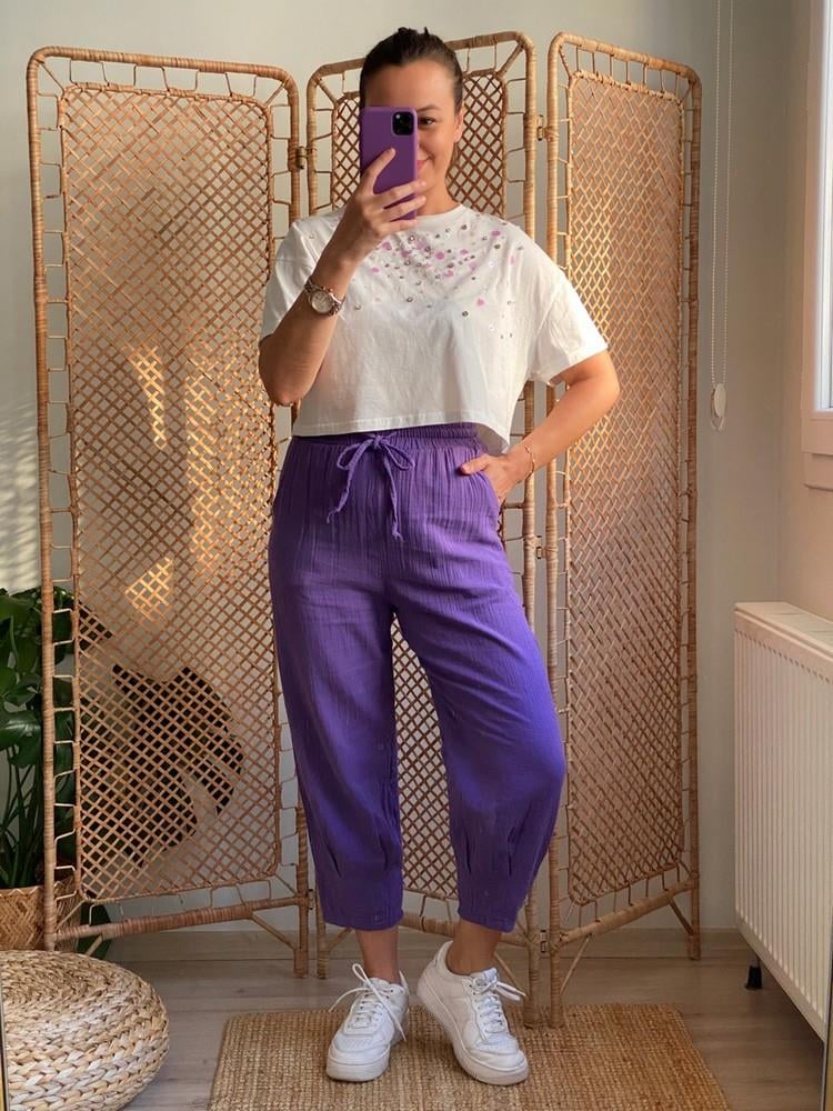 PULLU CROP TSHİRT