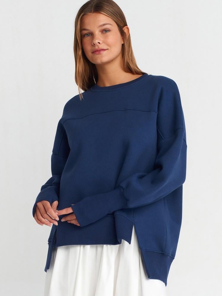 RİBANA DETAYLI OVERSİZE SWEATSHİRT