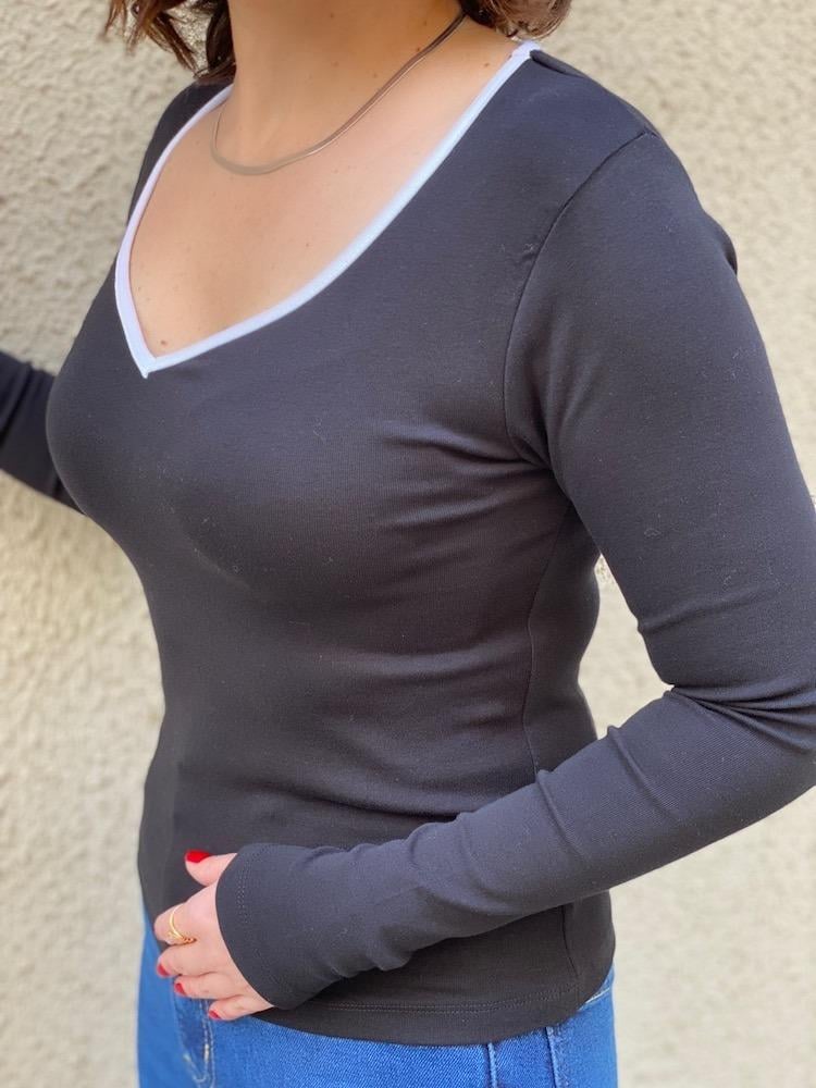 ŞERİTLİ UZUN KOL BODY