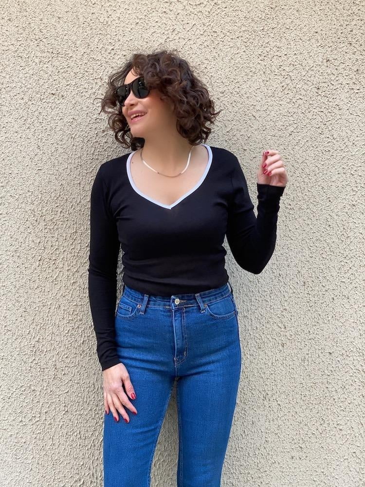 ŞERİTLİ UZUN KOL BODY