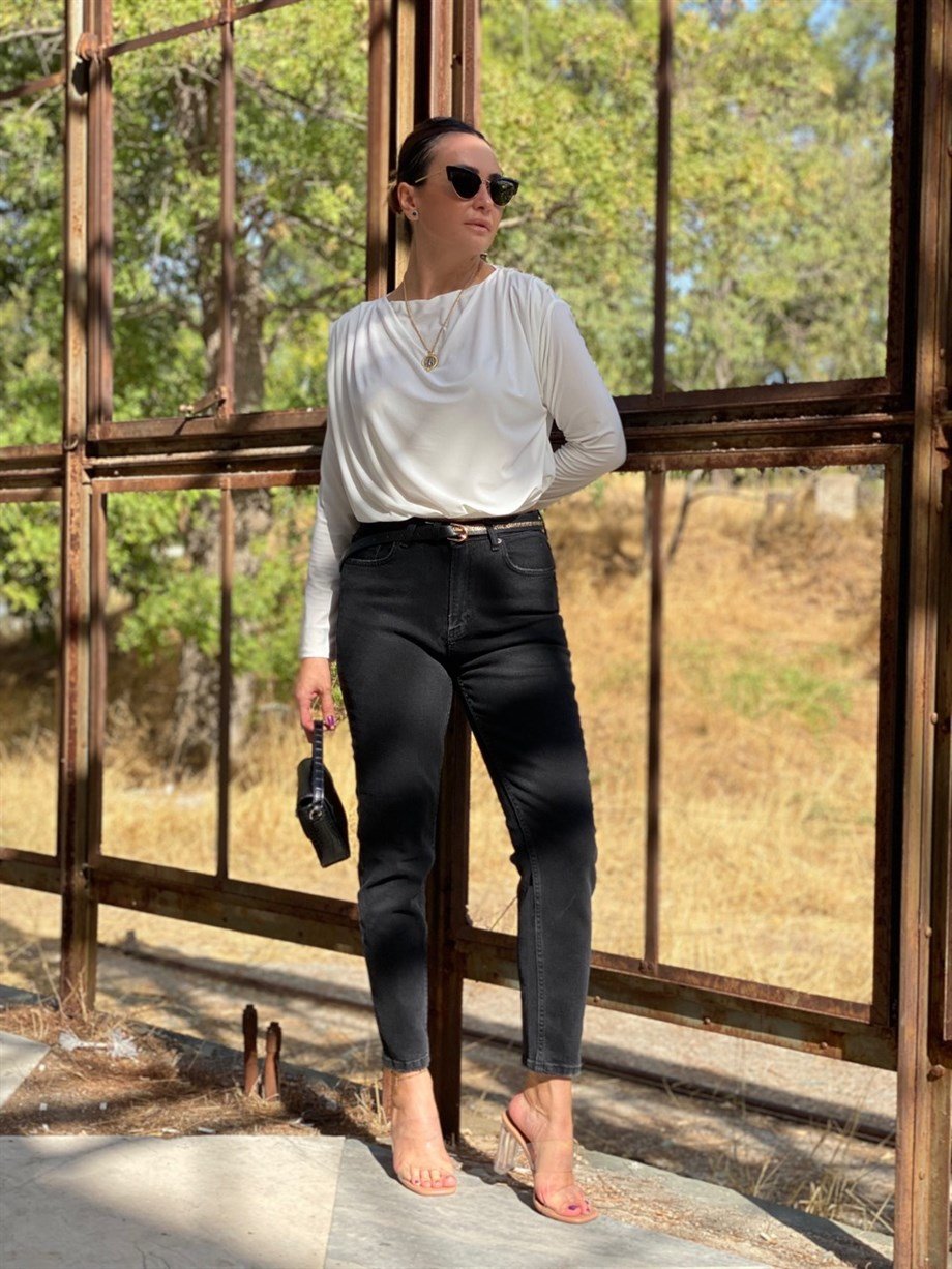 SİYAH BLACK MOM JEAN