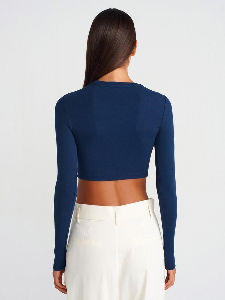 UZUN KOLLU CROP TOP