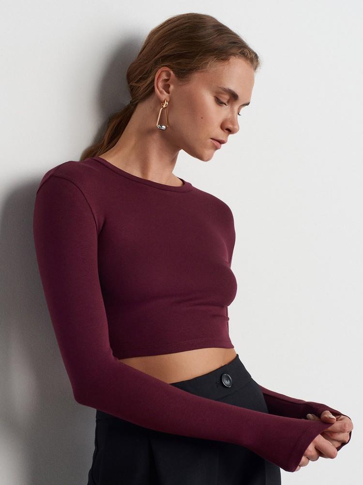 UZUN KOLLU CROP TOP