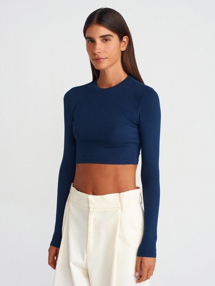 UZUN KOLLU CROP TOP