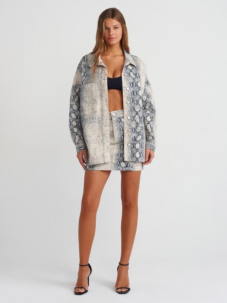 YILAN DESEN OVERSIZE GÖMLEK