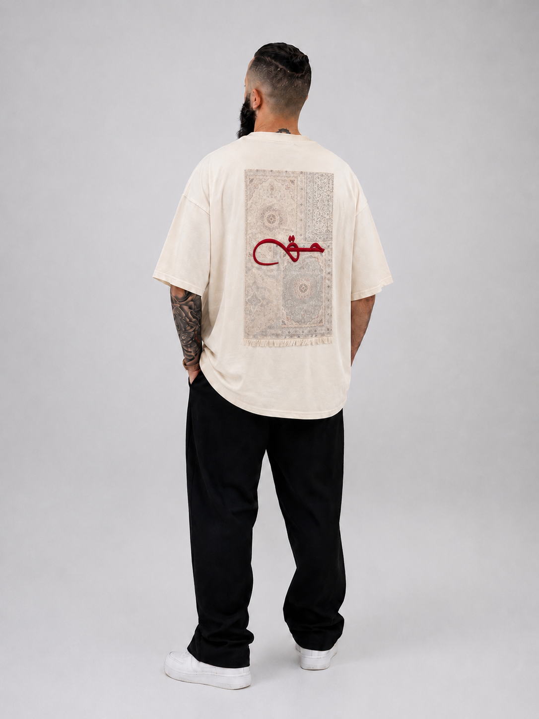 Oversize Krem Tişört