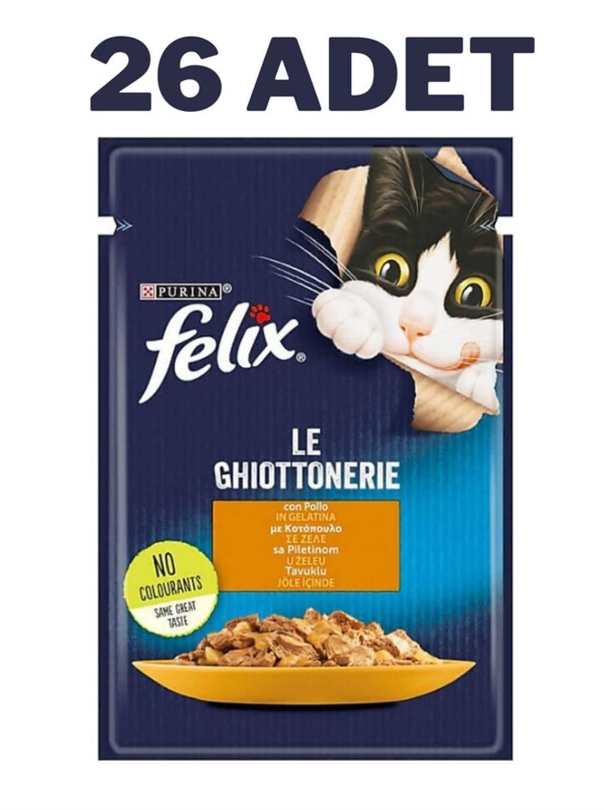 Felix Tavuklu Yetişkin Kedi Konservesi Pouch 26x85 Gr